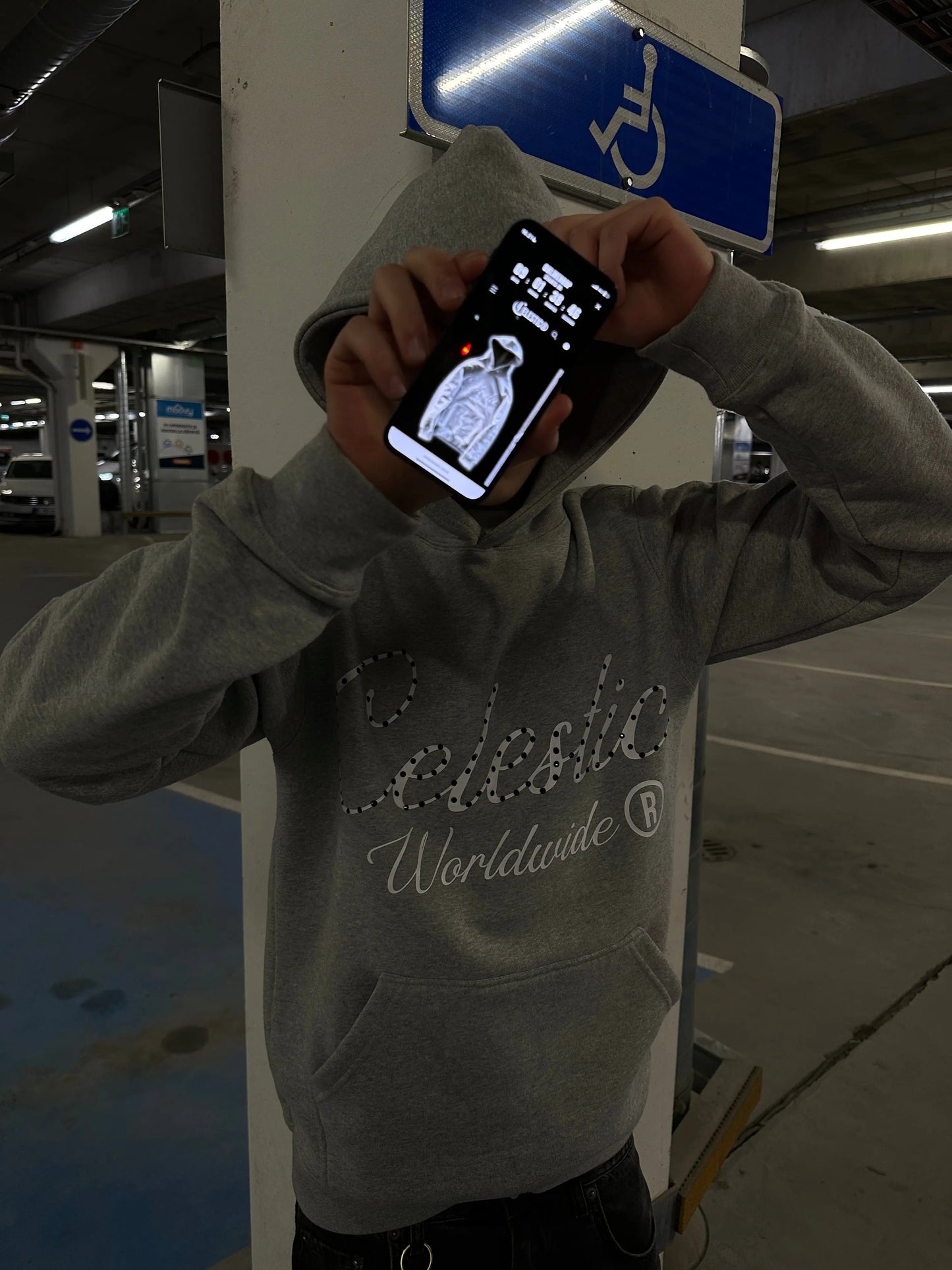 CELESTIC® Grey Gemstone Hoodie CELESTIC®