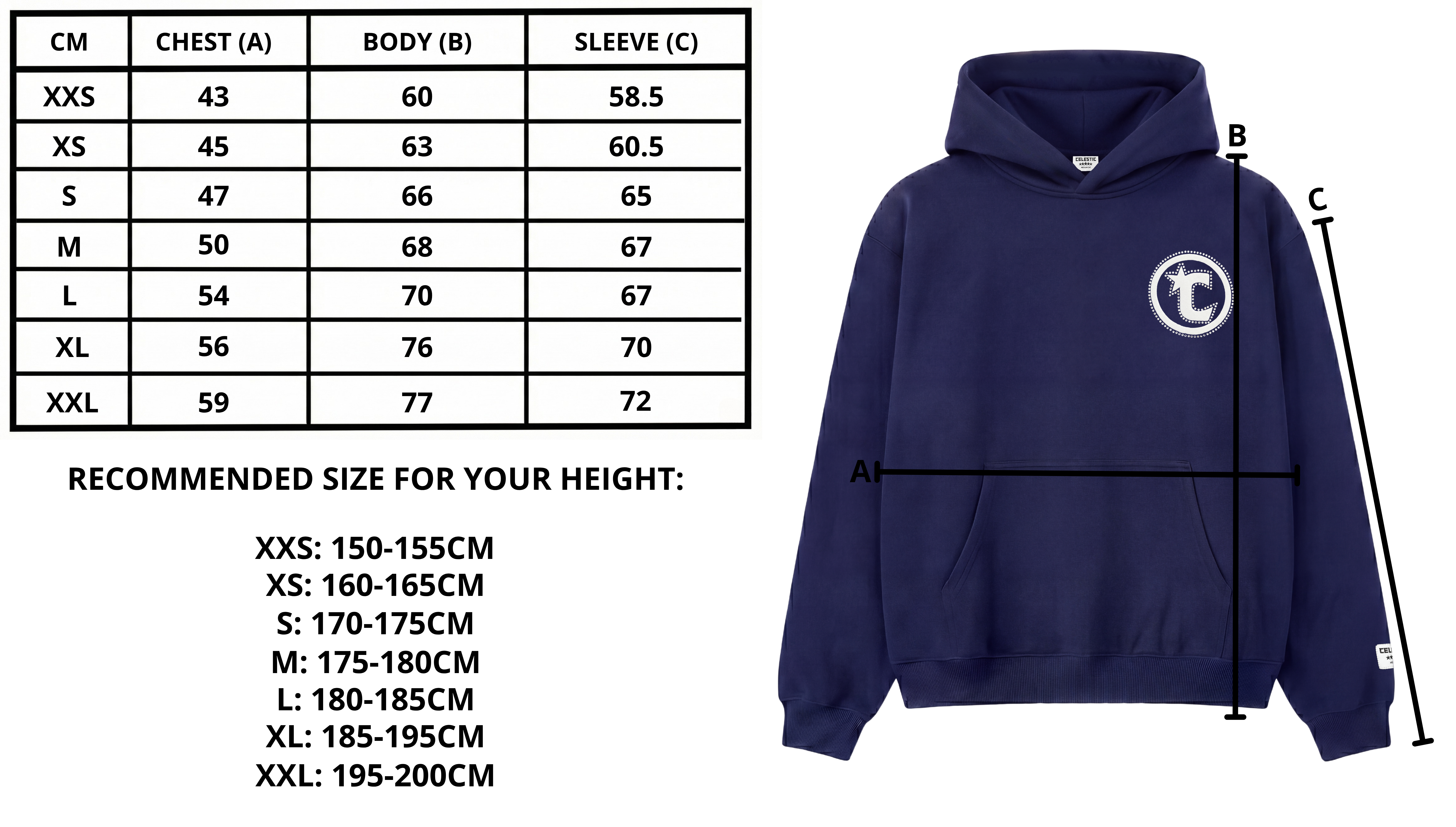Size chart desktop