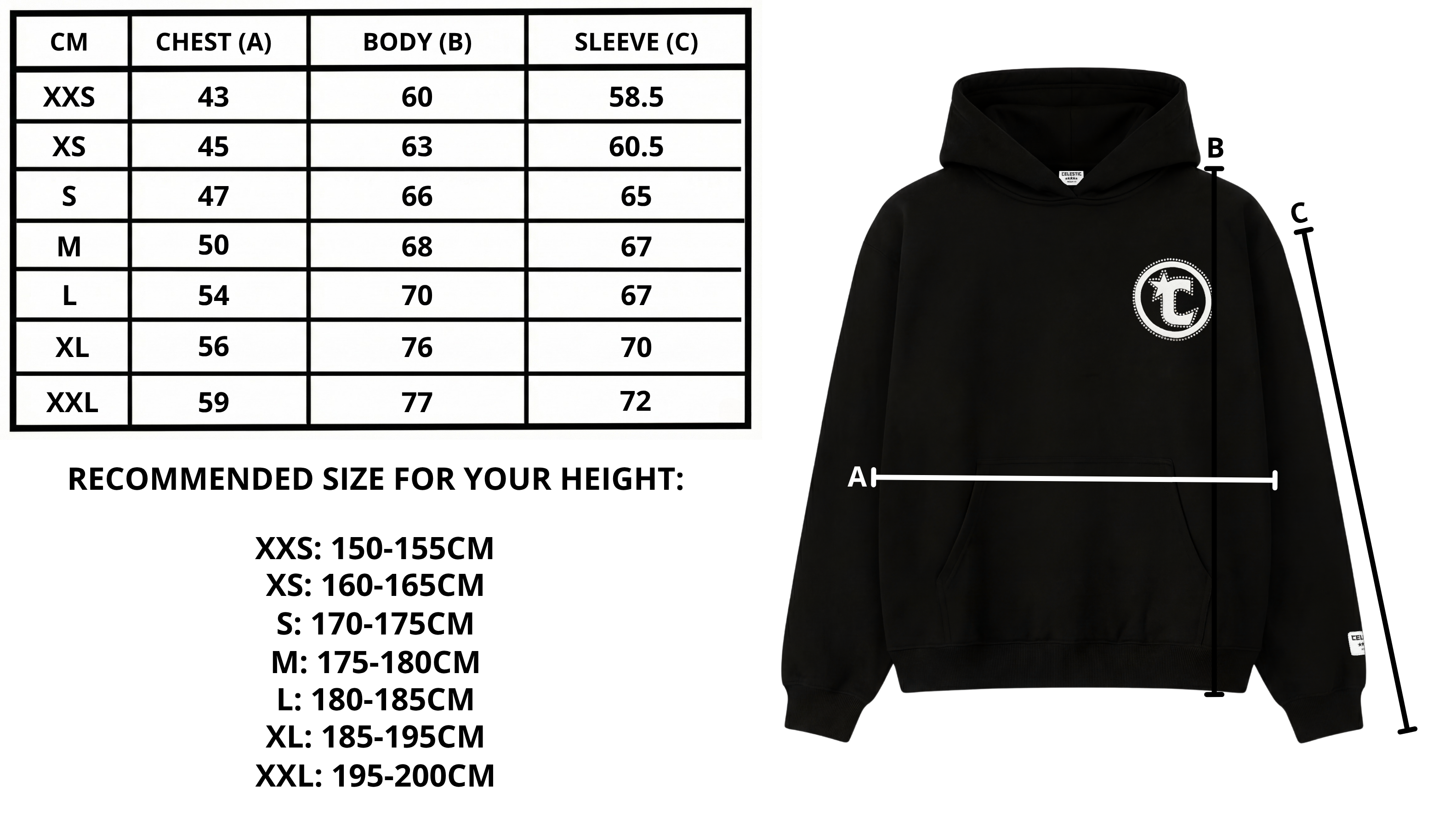 Size chart desktop
