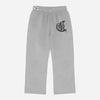 Grey Zipper Flared Pants