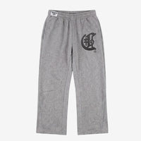 Grey Zipper Flared Pants