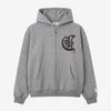 Grey Zipper Hoodie