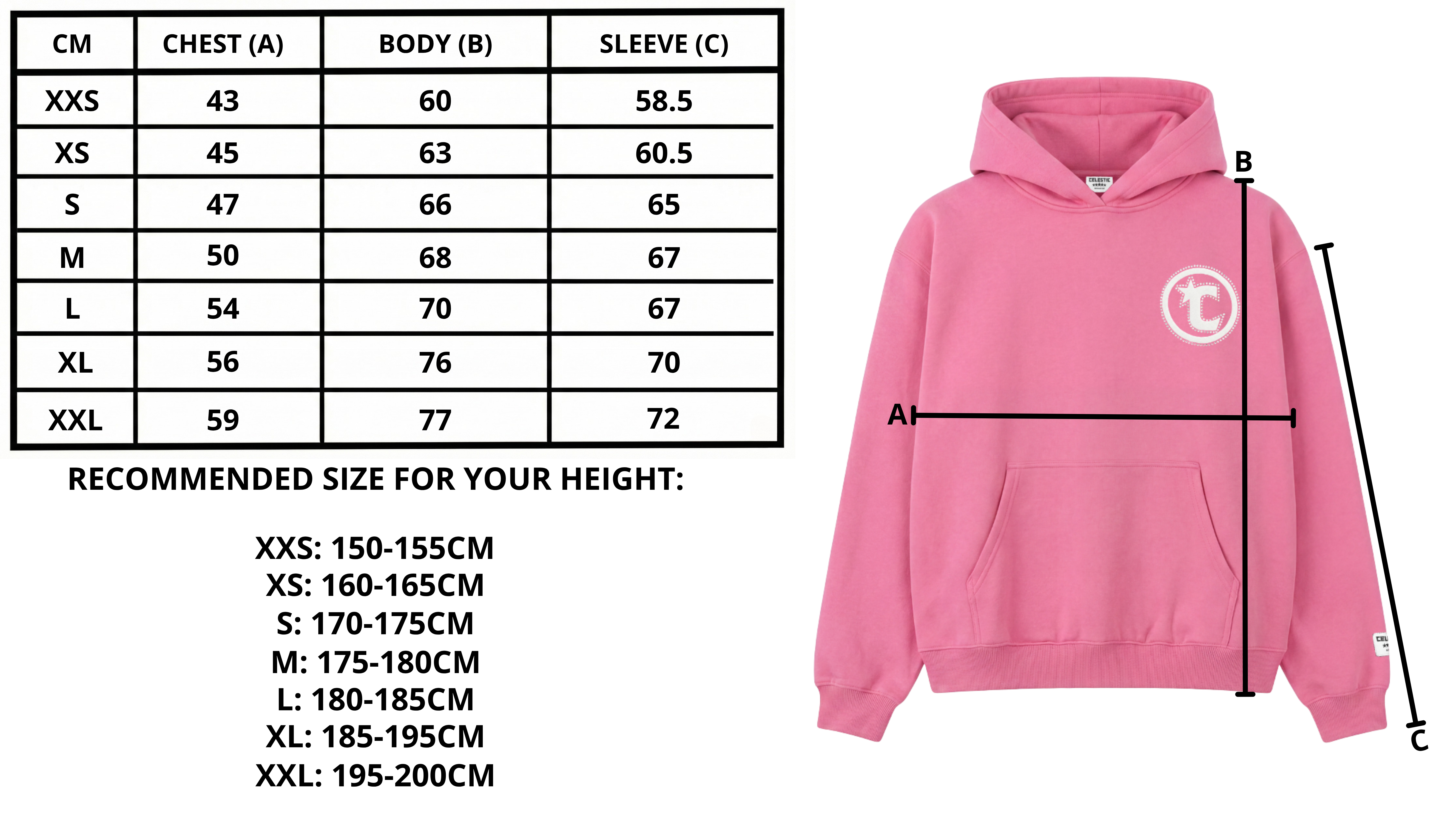 Size chart desktop