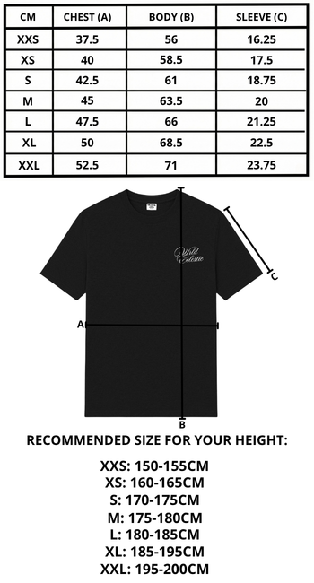 Size chart mobile