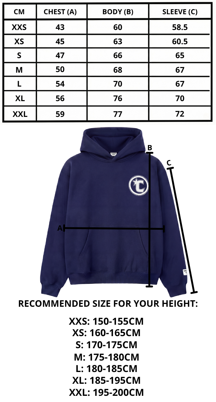 Size chart mobile