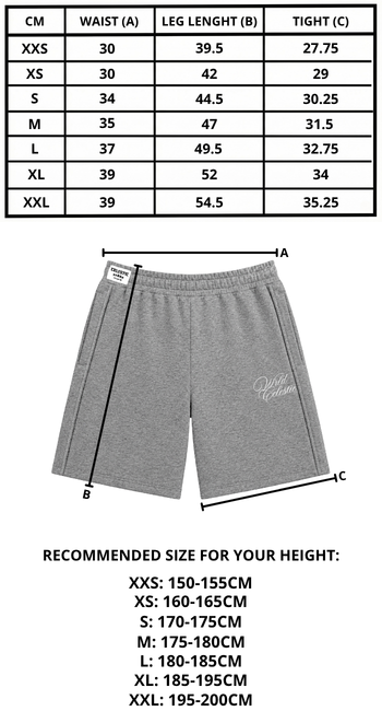 Size chart mobile