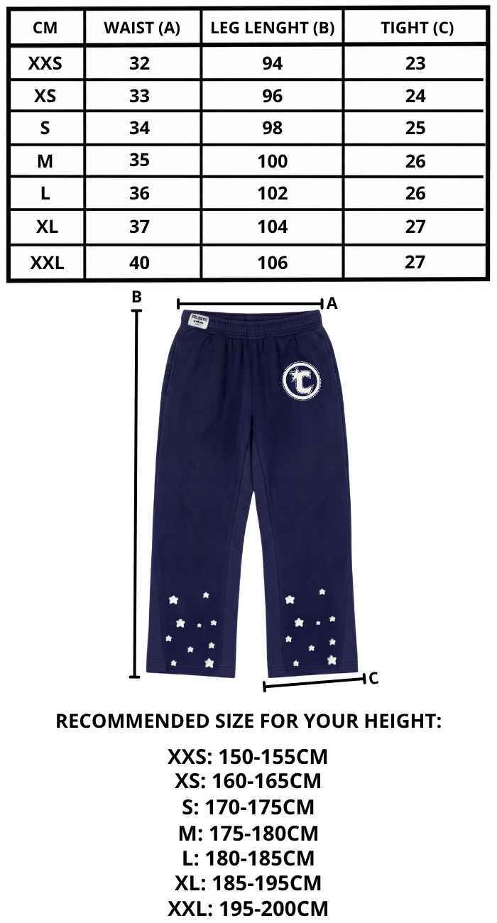 Size chart mobile