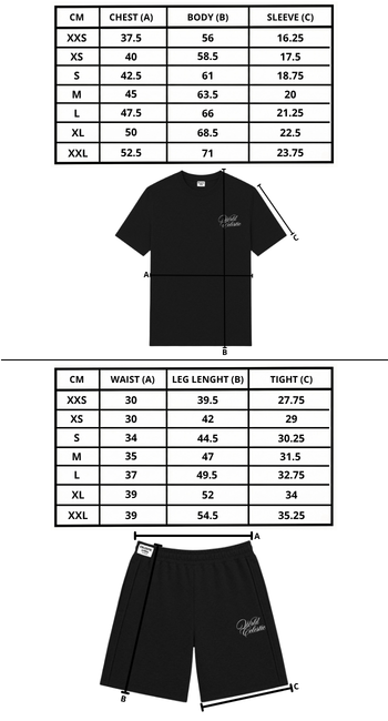 Size chart mobile