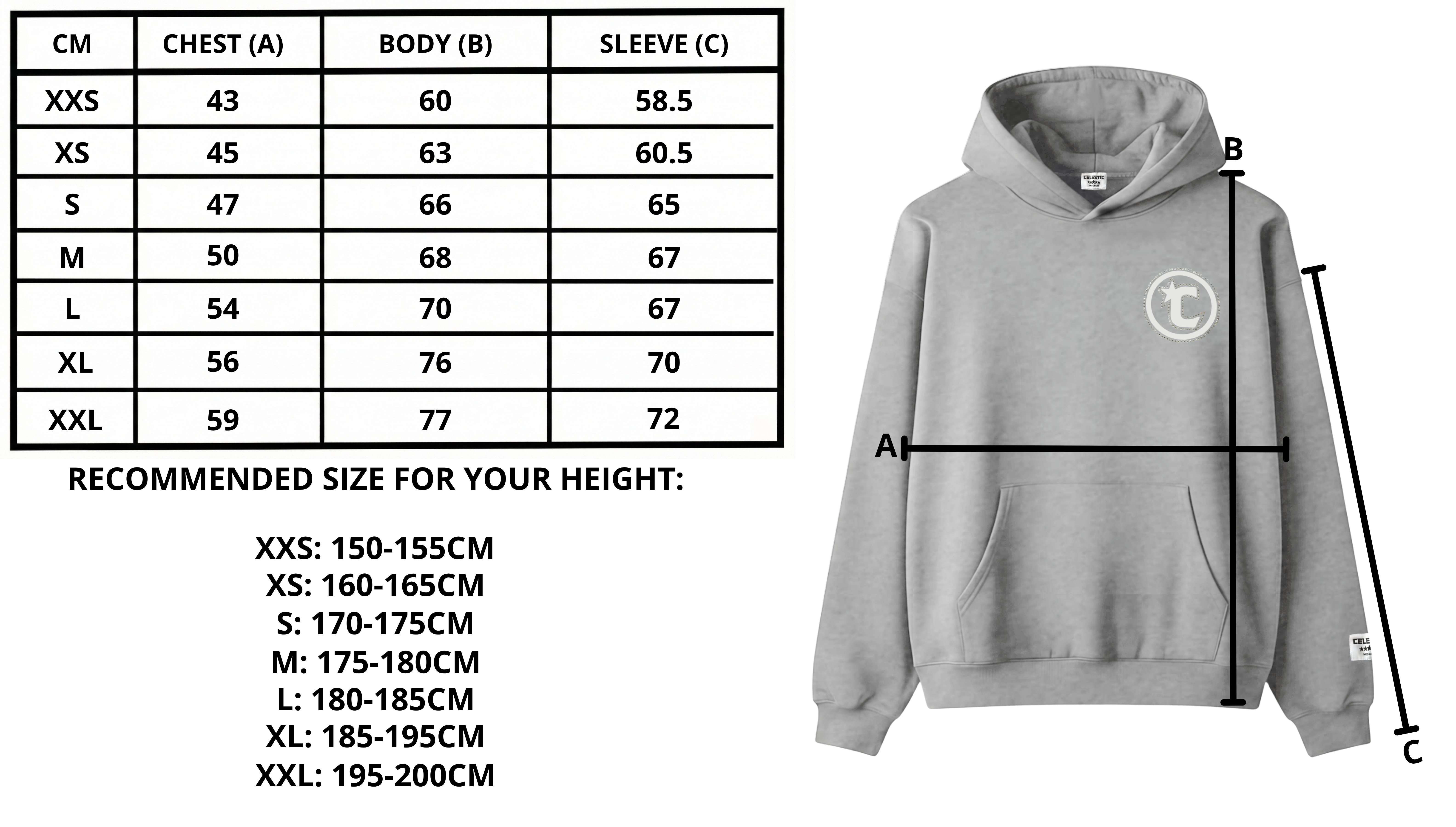 Size chart desktop