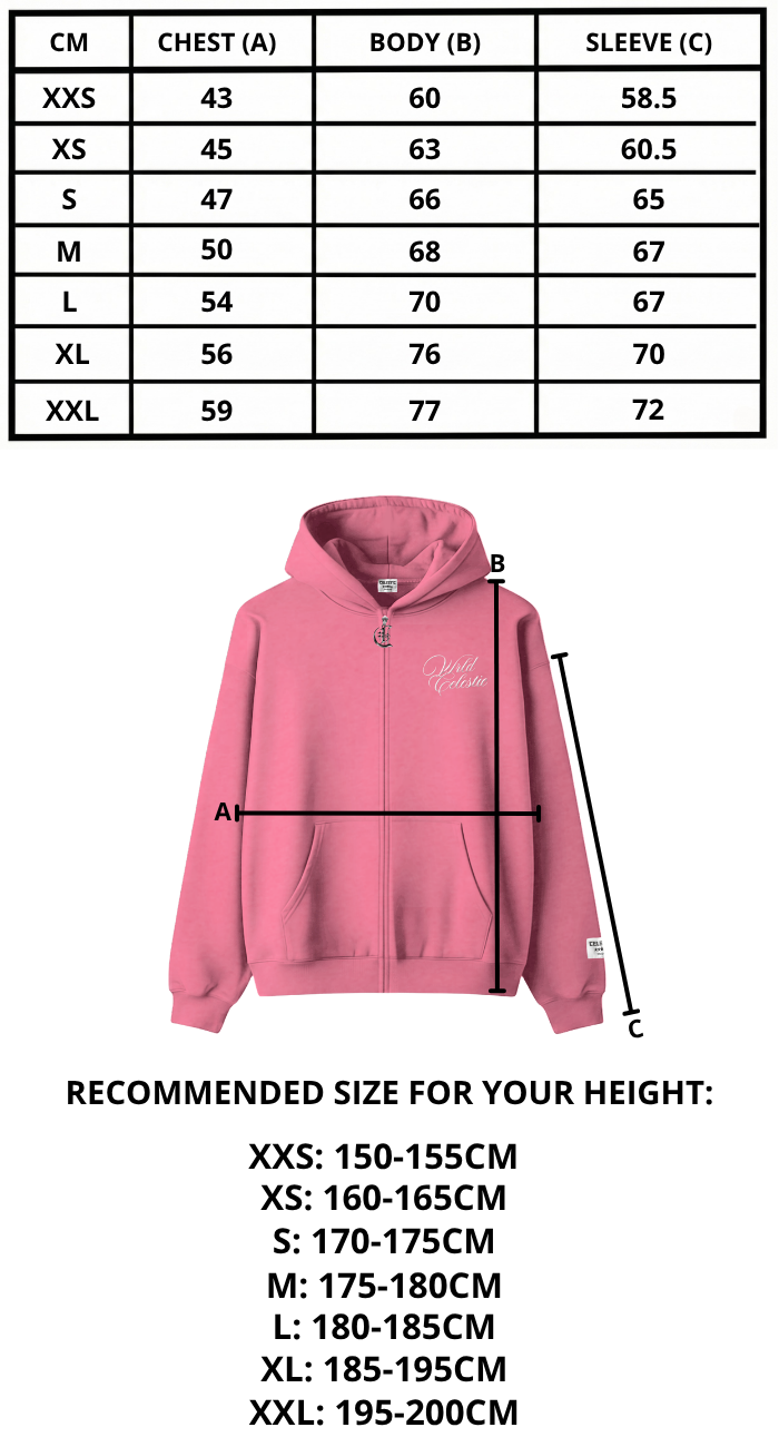 Size chart mobile