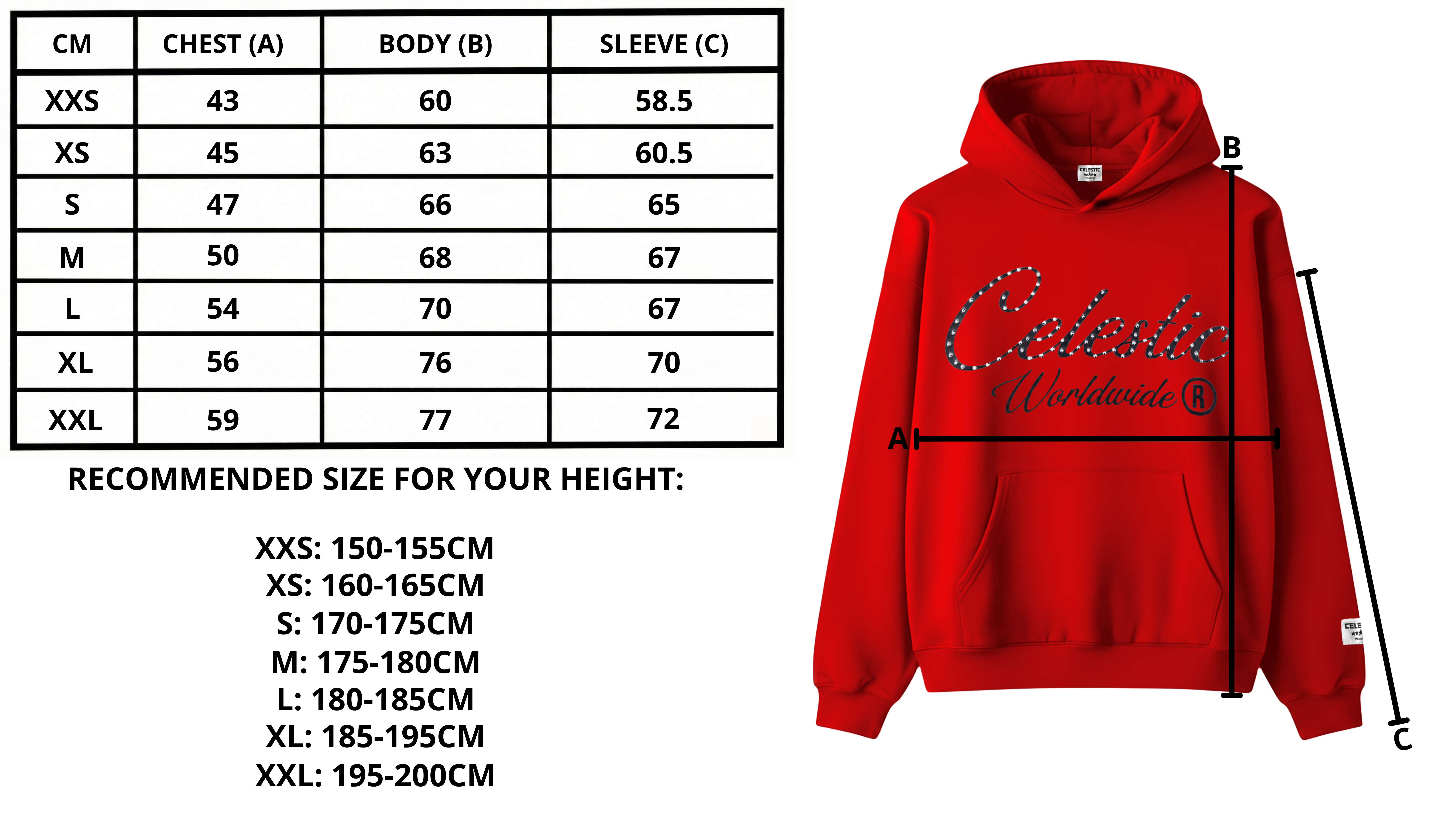 Size chart desktop
