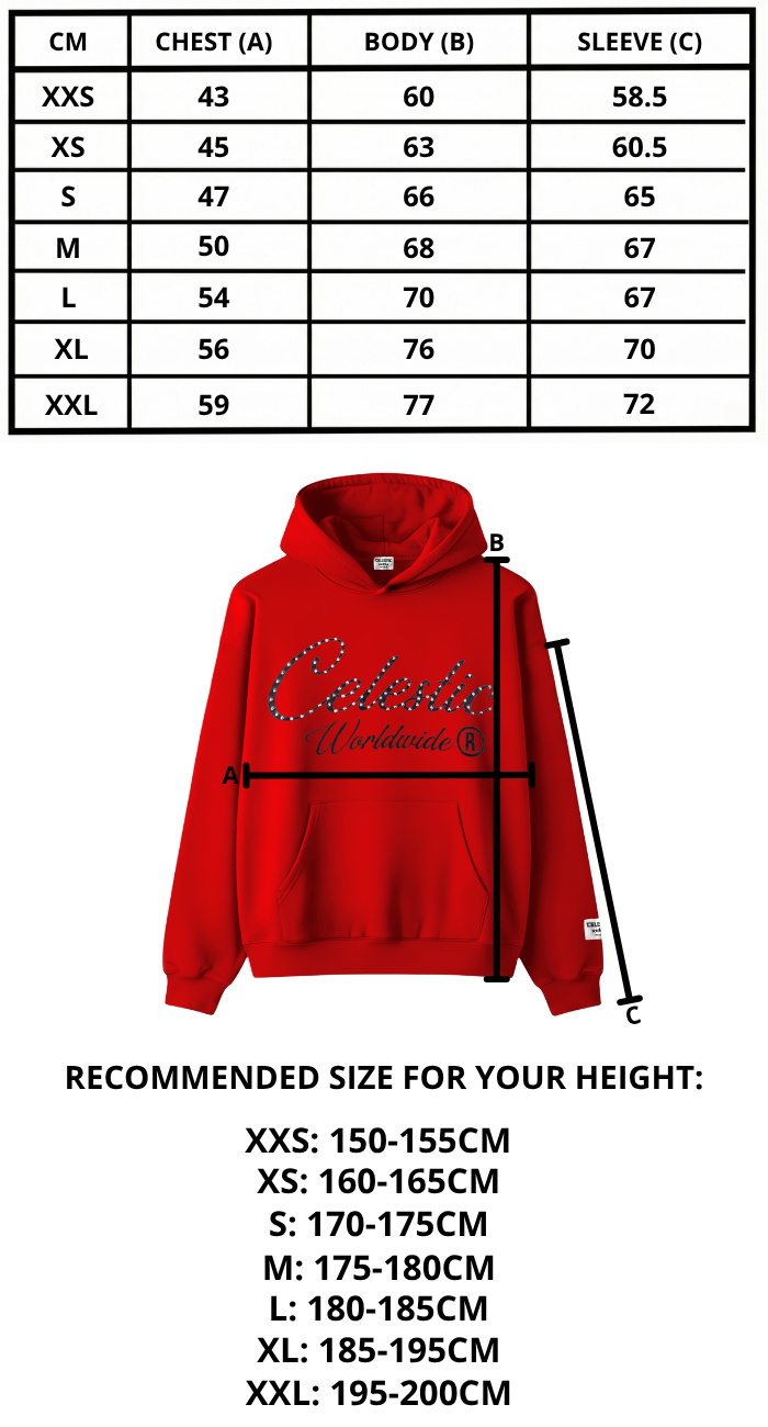 Size chart mobile