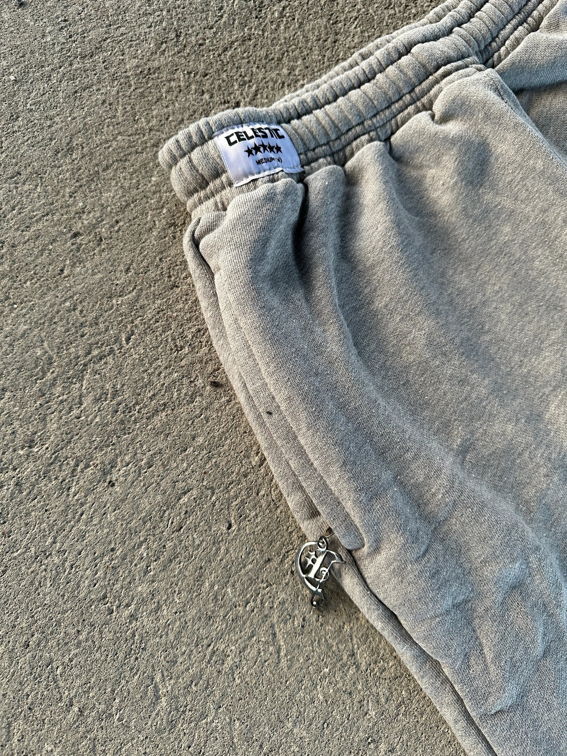 CELESTIC® Grey Zipper Flared Pants CELESTIC®