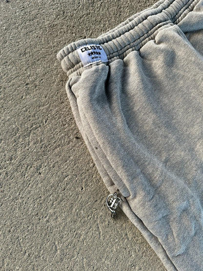 CELESTIC® Grey Zipper Flared Pants CELESTIC®