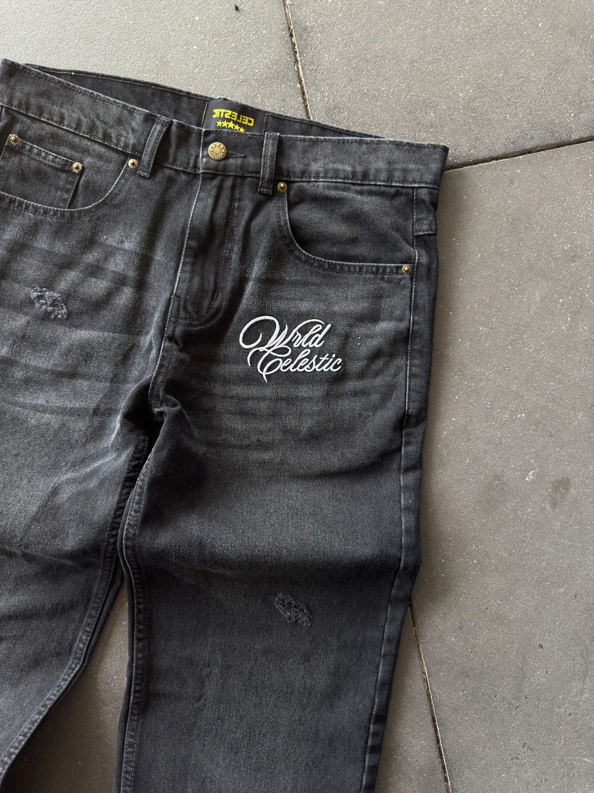 CELESTIC® Black Flared Jeans CELESTIC®