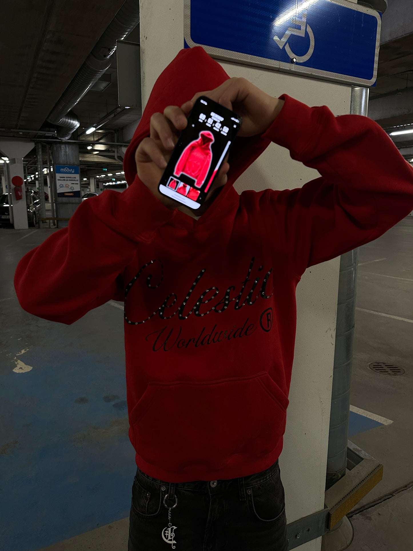 CELESTIC® Red Gemstone Hoodie CELESTIC®