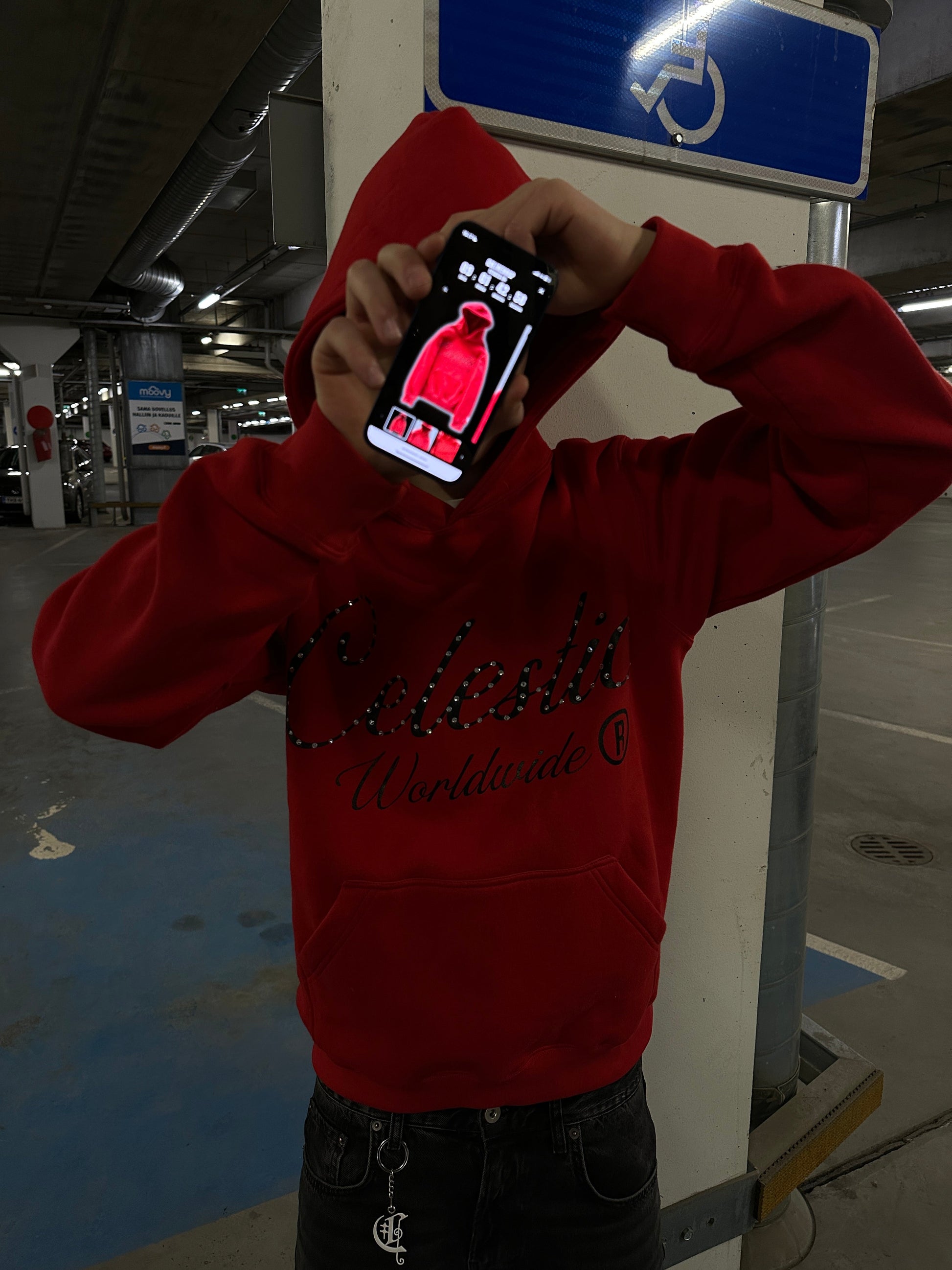 CELESTIC® Red Gemstone Hoodie CELESTIC®