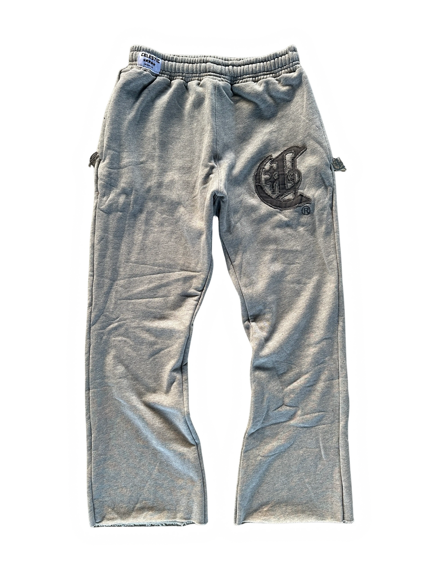 CELESTIC® Grey Zipper Flared Pants CELESTIC®