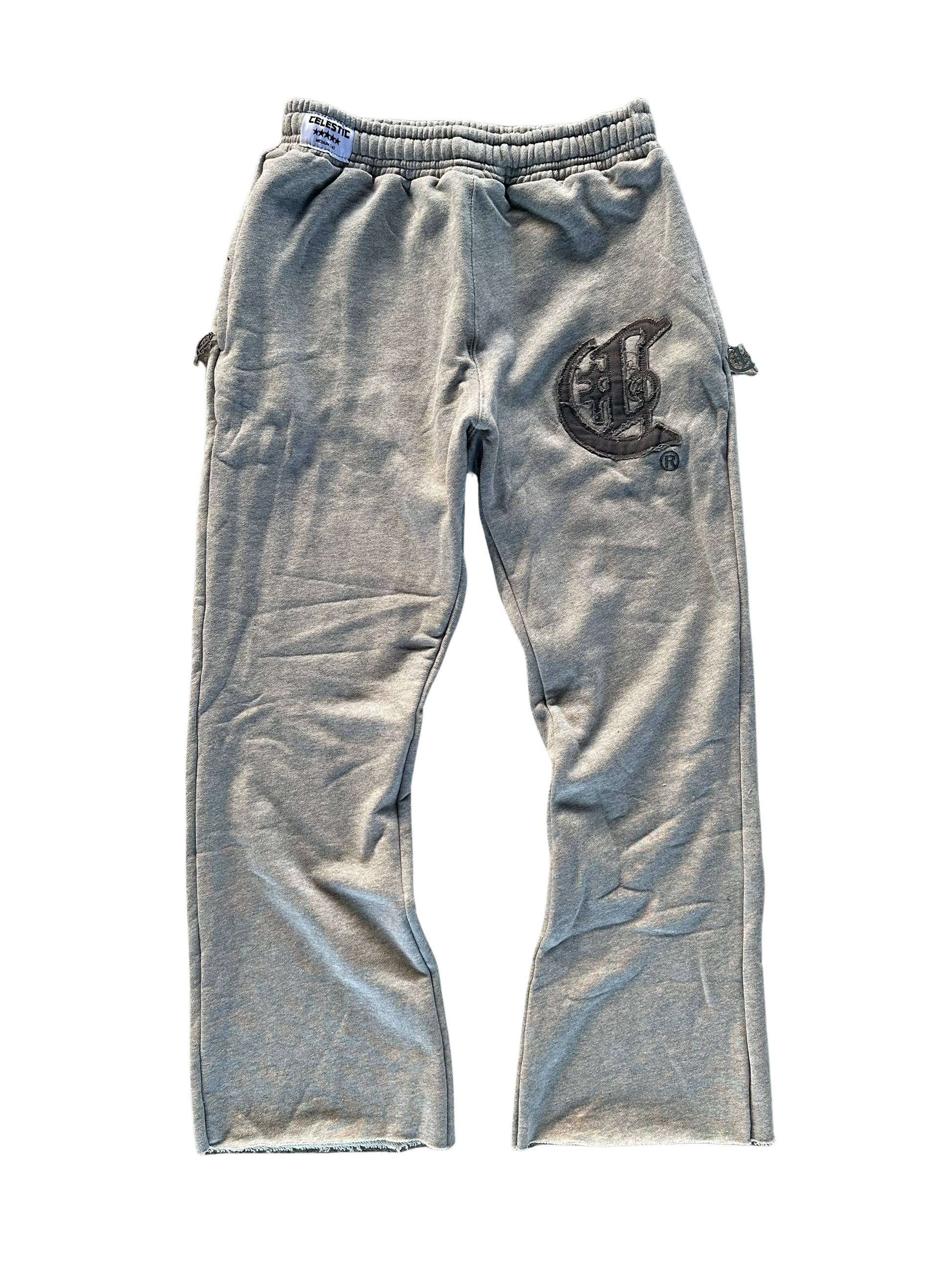 CELESTIC® Grey Zipper Flared Pants CELESTIC®