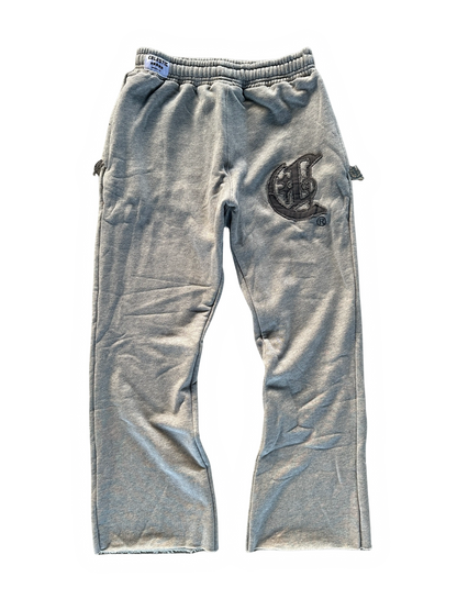 CELESTIC® Grey Zipper Flared Pants CELESTIC®
