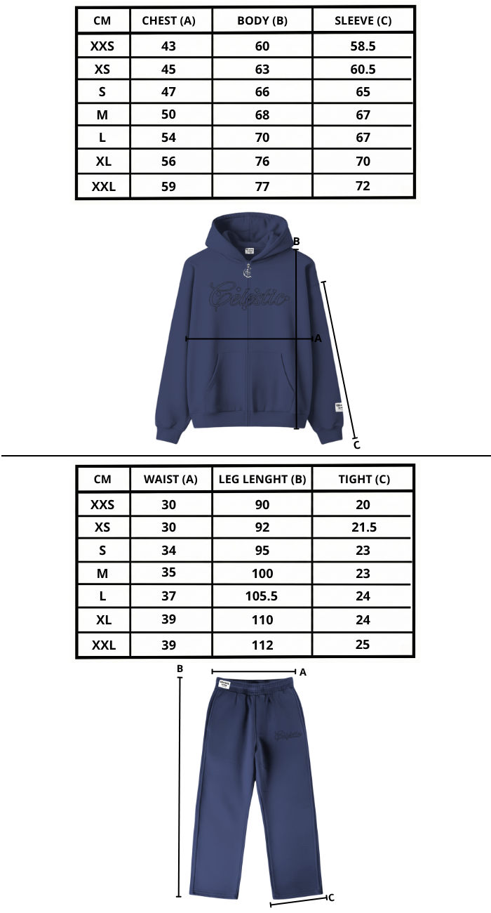 Size chart mobile