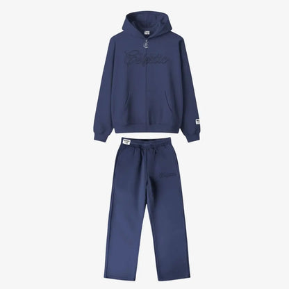 Navy Blue Outline Tracksuit