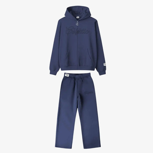Navy Blue Outline Tracksuit