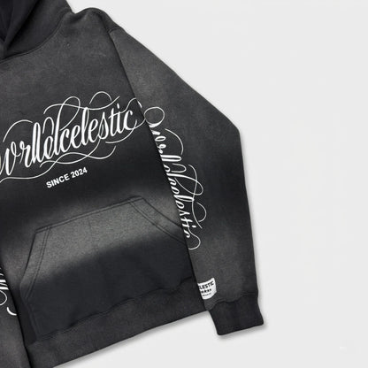 Washed Black Script Tracksuit