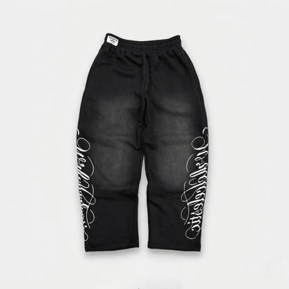 Washed Black Script Tracksuit