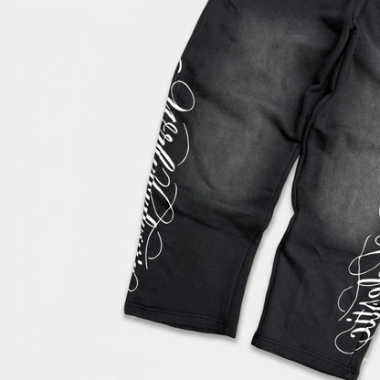 Washed Black Script Tracksuit