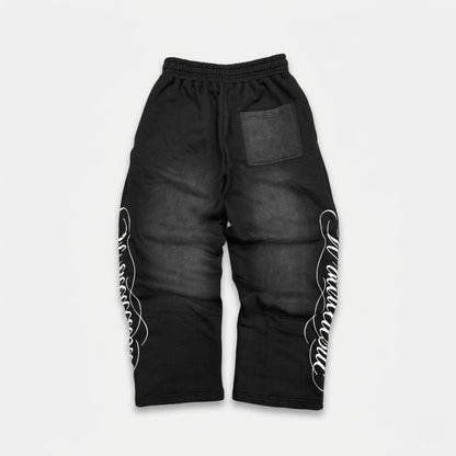 Washed Black Script Tracksuit