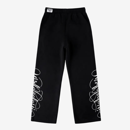 Black Script Pants