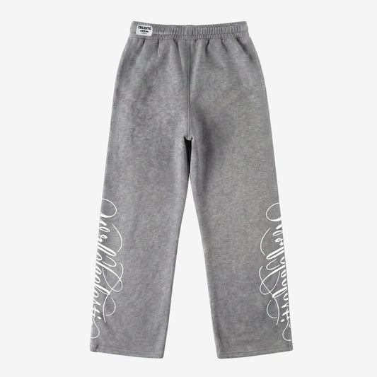 Grey Script Pants