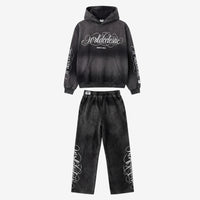 Washed Black Script Tracksuit