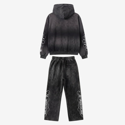 Washed Black Script Tracksuit