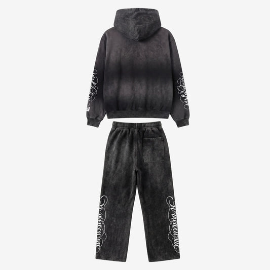 Washed Black Script Tracksuit