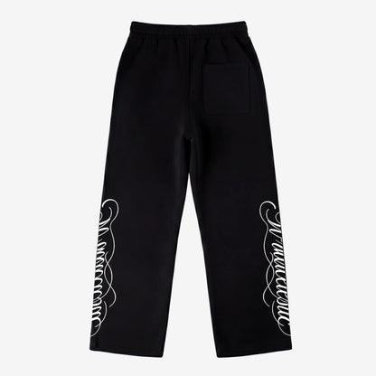Black Script Pants