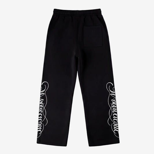 Black Script Pants