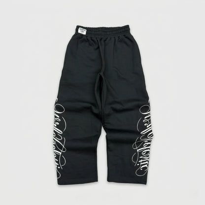 Black Script Pants