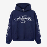 NAVY BLUE SCRIPT HOODIE