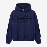 Navy Blue Script Hoodie