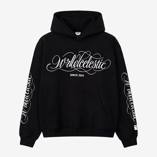 Black Script Hoodie