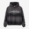 Washed Black Script Hoodie