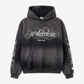 Washed Black Script Hoodie