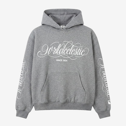 Grey Script Hoodie