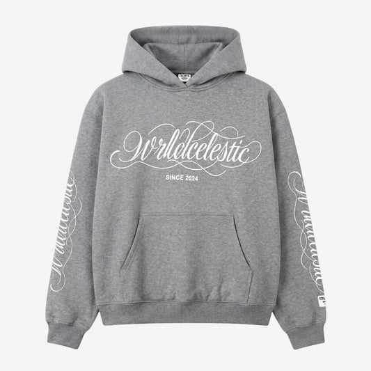 Grey Script Hoodie