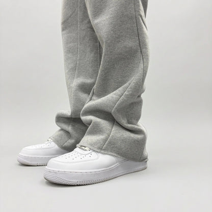 Grey Zipper Flared Pants