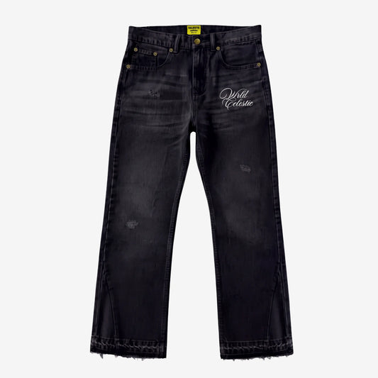 BLACK FLARED JEANS