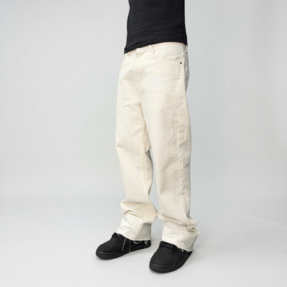 WHITE FLARED JEANS