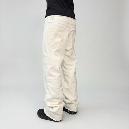 WHITE FLARED JEANS